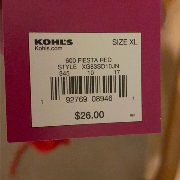 BNWT SO Fiesta red bikini bottoms women size XL - Picture 5 of 6